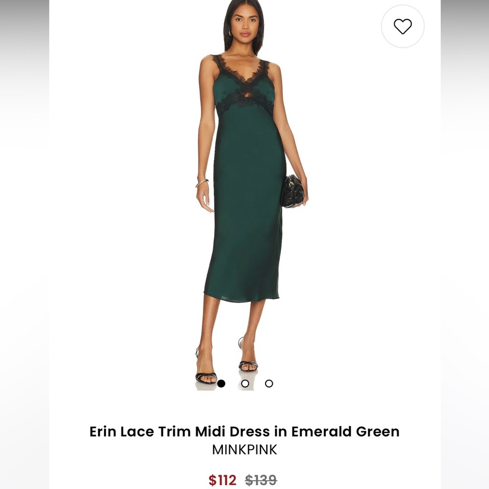 New with tags size xs minkpink lace trim midi dress
